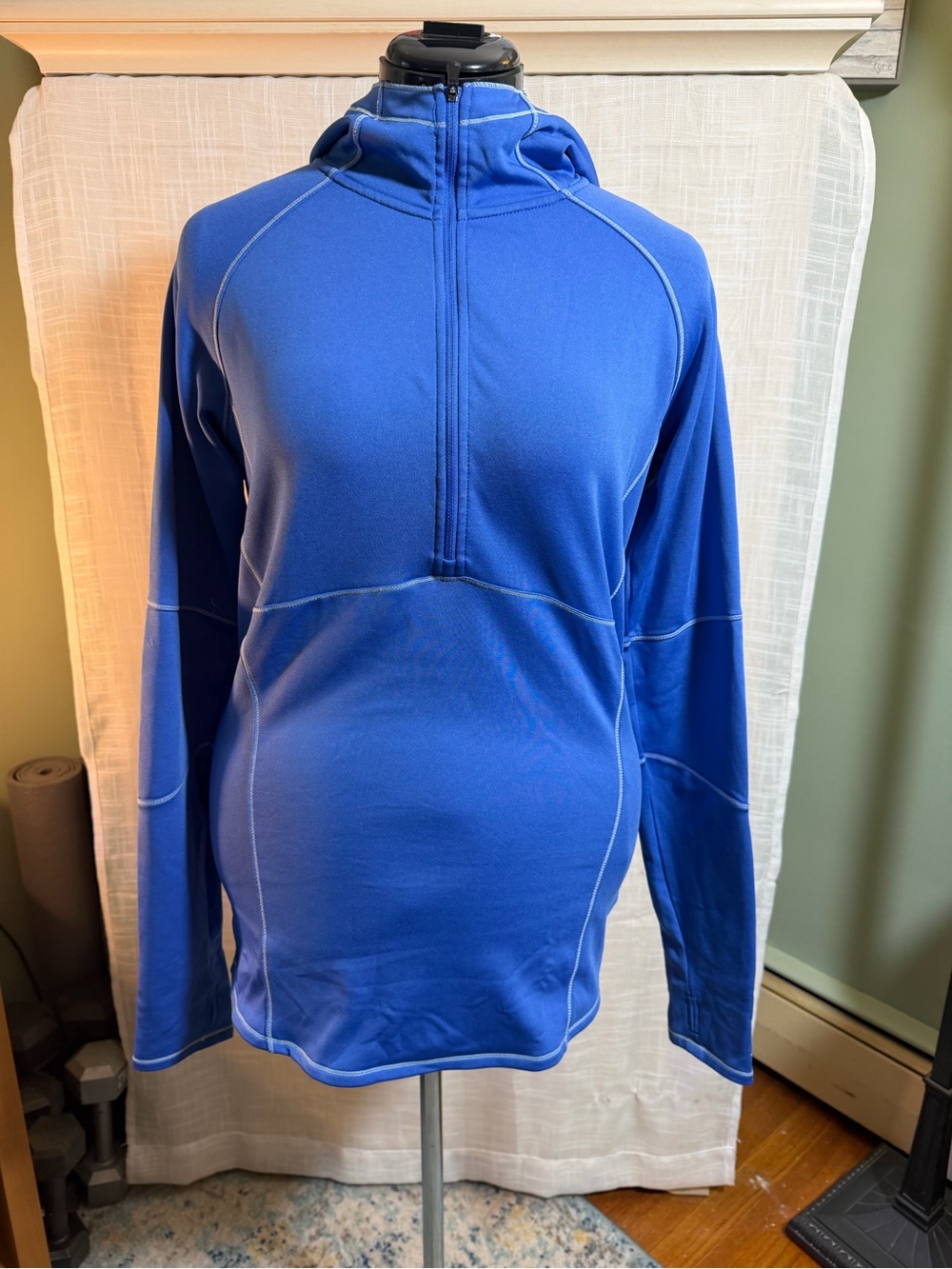 Columbia Women’s Medium Blue Hooded Half Zip Performance Pullover